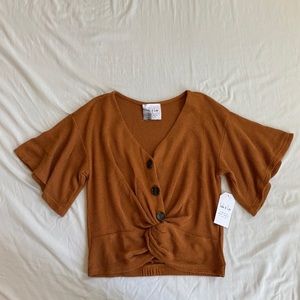 Sadie and Love burnt orange short sleeve